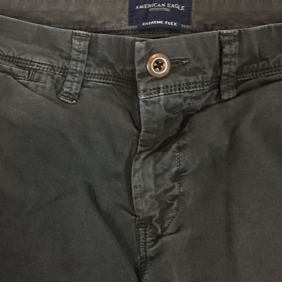 American Eagle Jeans Extreme Flex Slim Straight Leg Tag Size 30X36 Faded Black - Picture 3 of 12
